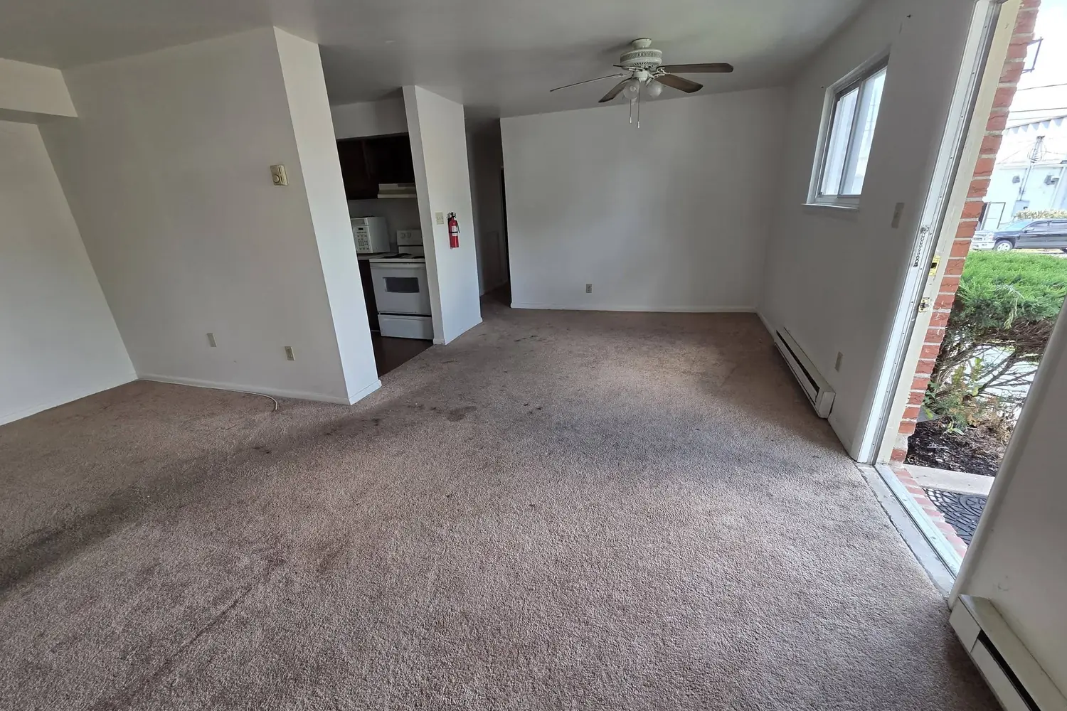 The same apartment emptied and swept, ready to show